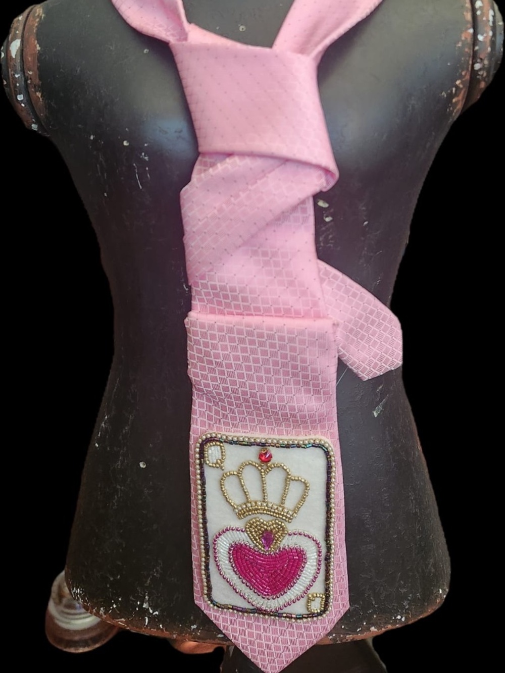 Blush Crowned Sacred Heart Necktie